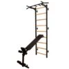 BenchK® Wall Bars 723B With Pull-up Bar, Dip-Bar & Bench