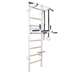 BenchK® Wall Bars 522W With Pull-up Bar, Dip-Bar, Rope & Rings