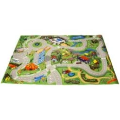 Children City Map Rug Approx. 80 X 120 Cm